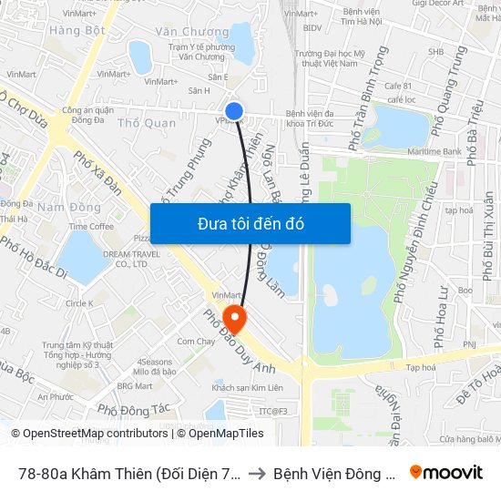 78-80a Khâm Thiên (Đối Diện 71) to Bệnh Viện Đông Đô map