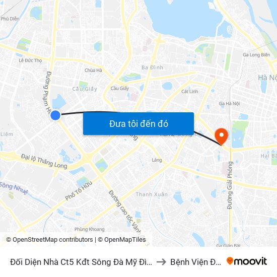 Đối Diện Nhà Ct5 Kđt Sông Đà Mỹ Đình - Phạm Hùng to Bệnh Viện Đông Đô map
