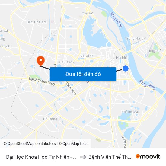 Đại Học Khoa Học Tự Nhiên - 19 Lê Thánh Tông to Bệnh Viện Thể Thao Việt Nam map