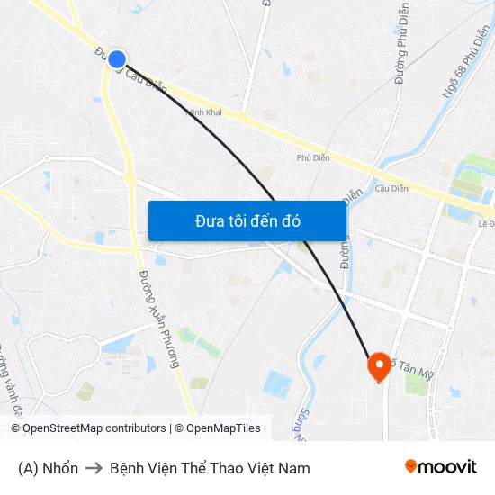 (A) Nhổn to Bệnh Viện Thể Thao Việt Nam map