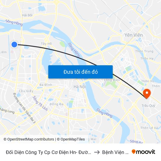 Đối Diện Công Ty Cp Cơ Điện Hn- Đường Đức Thắng to Bệnh Viện Thú Y map