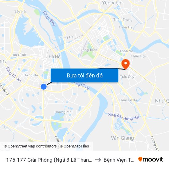 175-177 Giải Phóng (Ngã 3 Lê Thanh Nghị) to Bệnh Viện Thú Y map