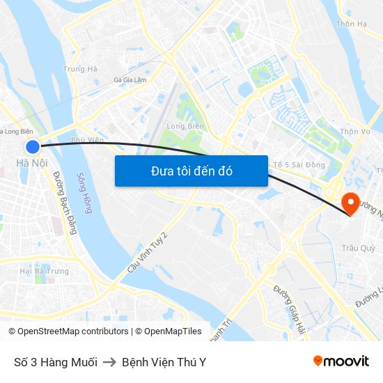 Số 3 Hàng Muối to Bệnh Viện Thú Y map