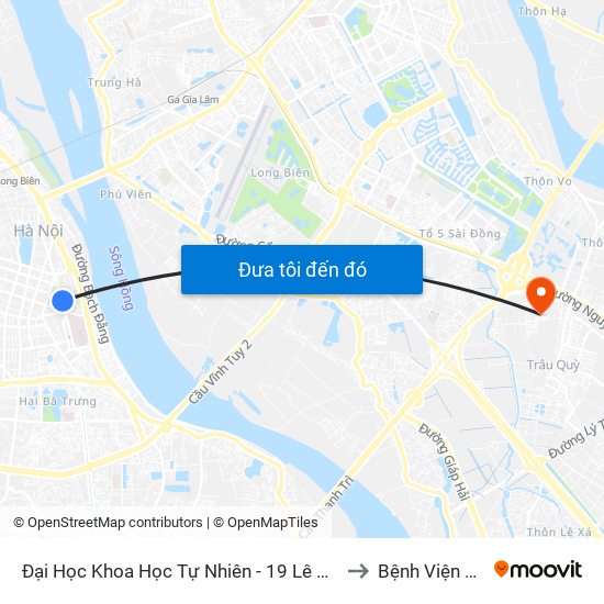 Đại Học Khoa Học Tự Nhiên - 19 Lê Thánh Tông to Bệnh Viện Thú Y map