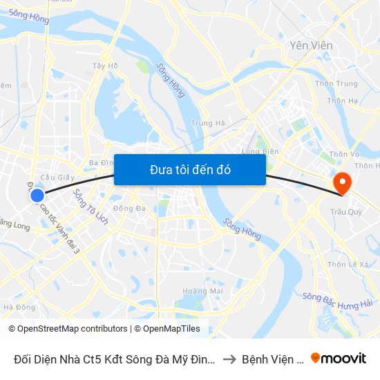 Đối Diện Nhà Ct5 Kđt Sông Đà Mỹ Đình - Phạm Hùng to Bệnh Viện Thú Y map