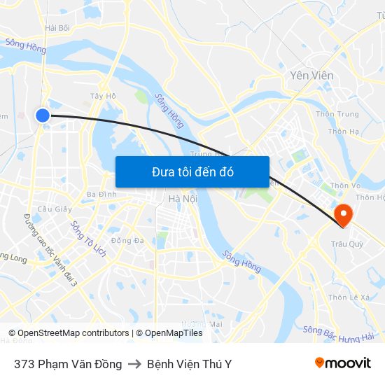 373 Phạm Văn Đồng to Bệnh Viện Thú Y map