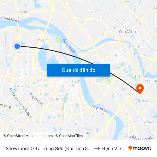 Showroom Ô Tô Trung Sơn (Đối Diện 315 Phạm Văn Đồng) to Bệnh Viện Thú Y map