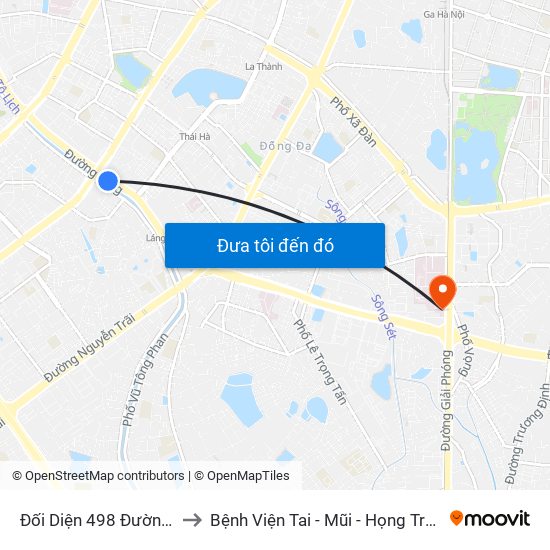 Đối Diện 498 Đường Láng to Bệnh Viện Tai - Mũi - Họng Trung Ương map