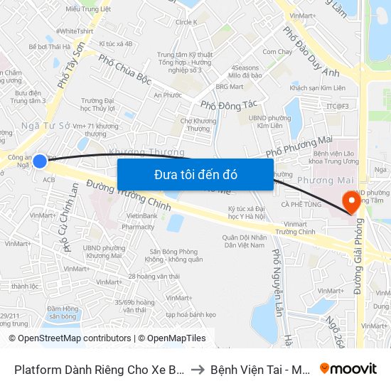 Platform Dành Riêng Cho Xe Buýt Trước Nhà 604 Trường Chinh to Bệnh Viện Tai - Mũi - Họng Trung Ương map