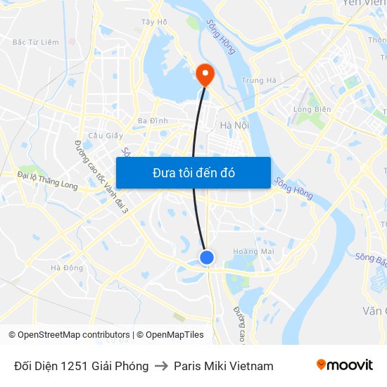 Đối Diện 1251 Giải Phóng to Paris Miki Vietnam map