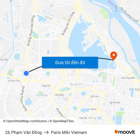 2b Phạm Văn Đồng to Paris Miki Vietnam map