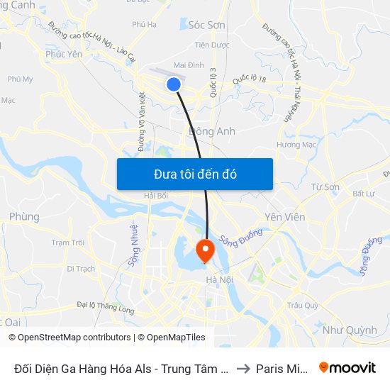 Đối Diện Ga Hàng Hóa Als - Trung Tâm Dịch Vụ Kỹ Thuật Cung Ứng Điện to Paris Miki Vietnam map