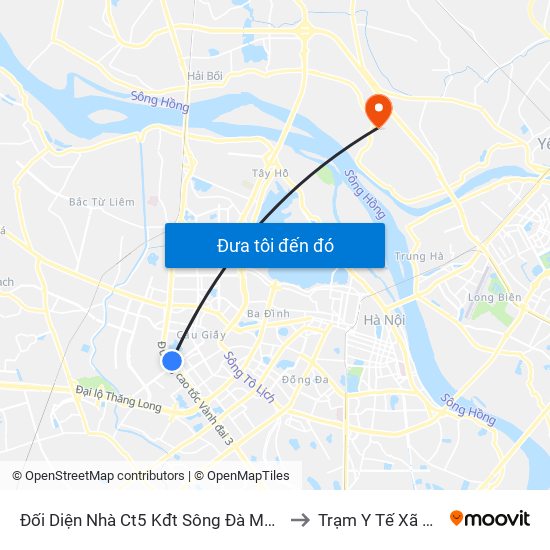 Đối Diện Nhà Ct5 Kđt Sông Đà Mỹ Đình - Phạm Hùng to Trạm Y Tế Xã Xuân Canh map