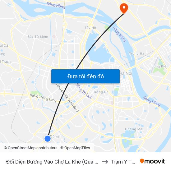Đối Diện Đường Vào Chợ La Khê (Qua Ga Metro La Khê) - 405 Quang Trung (Hà Đông) to Trạm Y Tế Xã Xuân Canh map