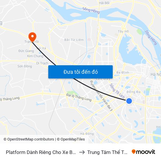 Platform Dành Riêng Cho Xe Buýt Trước Nhà 604 Trường Chinh to Trung Tâm Thể Thao Huyện Hoài Đức map