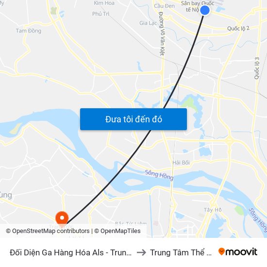 Đối Diện Ga Hàng Hóa Als - Trung Tâm Dịch Vụ Kỹ Thuật Cung Ứng Điện to Trung Tâm Thể Thao Huyện Hoài Đức map