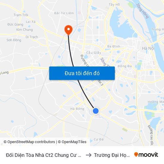 Đối Diện Tòa Nhà Ct2 Chung Cư Viện Bỏng, Gần Ngã Ba Yên Xá - Phùng Hưng (Hà Đông) to Trường Đại Học Tài Nguyên Và Môi Trường map