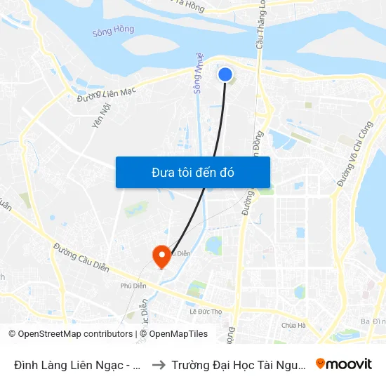 Đình Làng Liên Ngạc - Đường Đông Ngạc to Trường Đại Học Tài Nguyên Và Môi Trường map