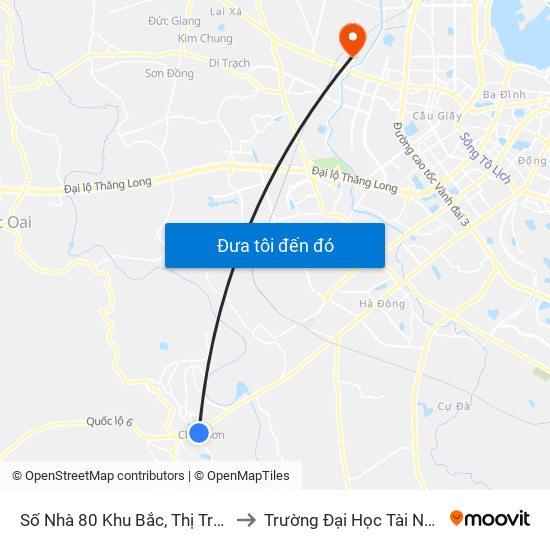 Số Nhà 80 Khu Bắc, Thị Trấn Chúc Sơn - Quốc Lộ 6 to Trường Đại Học Tài Nguyên Và Môi Trường map