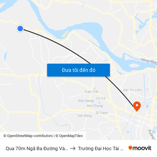 Qua 70m Ngã Ba Đường Vào Xã Hát Môn - Đan Phượng to Trường Đại Học Tài Nguyên Và Môi Trường map