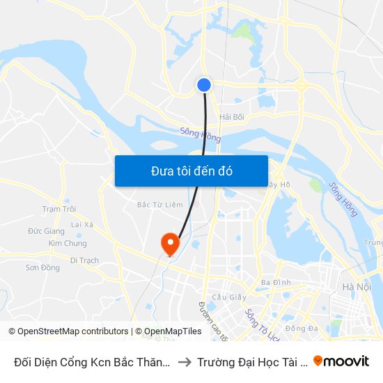 Đối Diện Cổng Kcn Bắc Thăng Long (Qua Cầu Vượt Bộ Hành ) to Trường Đại Học Tài Nguyên Và Môi Trường map