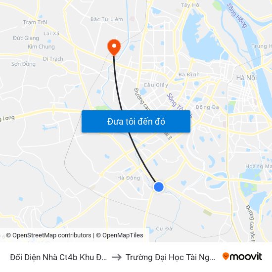 Đối Diện Nhà Ct4b Khu Đô Thị Xa La - Phúc La to Trường Đại Học Tài Nguyên Và Môi Trường map