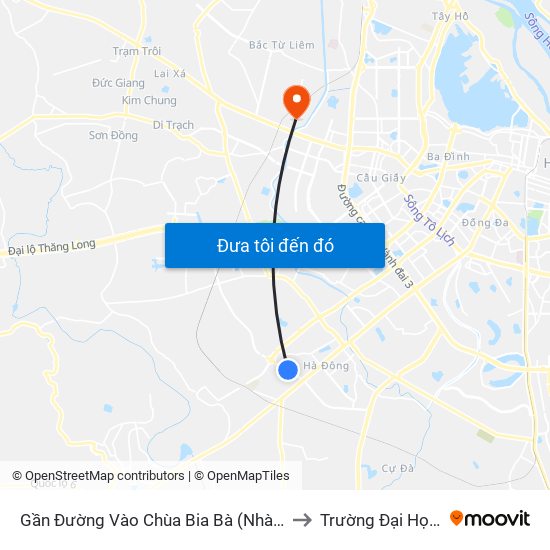 Gần Đường Vào Chùa Bia Bà (Nhà Chờ La Khê Tuyến Brt 01) - Ngõ 32 Lê Trọng Tấn (Hà Đông) to Trường Đại Học Tài Nguyên Và Môi Trường map