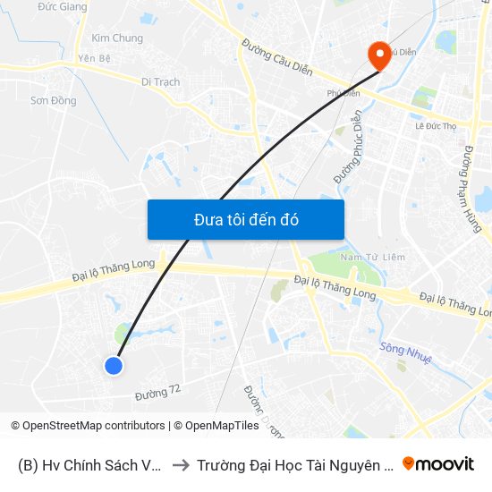 (B) Hv Chính Sách Và Phát Triển to Trường Đại Học Tài Nguyên Và Môi Trường map