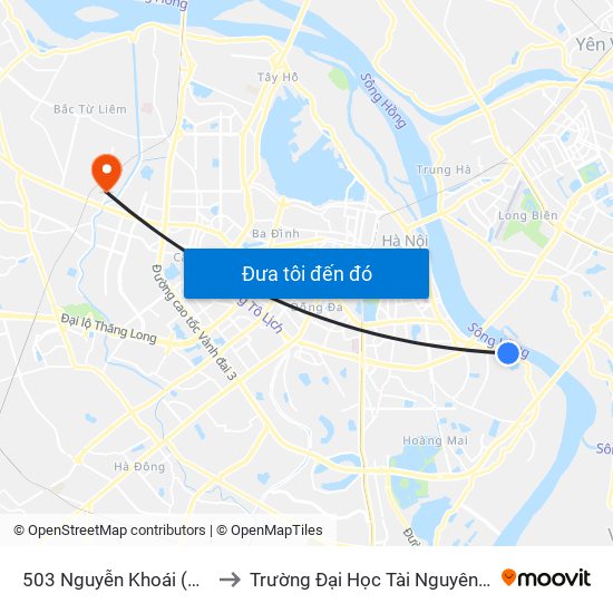 503 Nguyễn Khoái (Đối Diện 856) to Trường Đại Học Tài Nguyên Và Môi Trường map