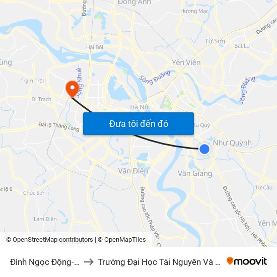 Đình Ngọc Động-Đa Tốn to Trường Đại Học Tài Nguyên Và Môi Trường map