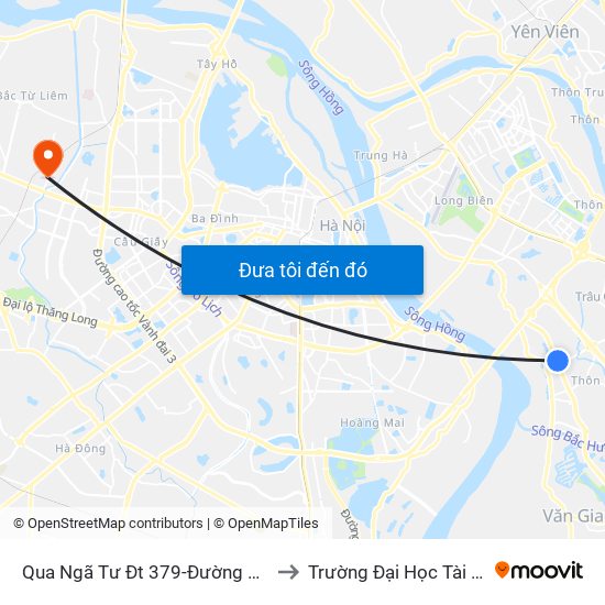 Qua Ngã Tư Đt 379-Đường Vào Kđt Vinhomes Khoảng 50m to Trường Đại Học Tài Nguyên Và Môi Trường map