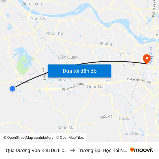 Qua Đường Vào Khu Du Lịch Thác Bạc Suối Sao 50m to Trường Đại Học Tài Nguyên Và Môi Trường map