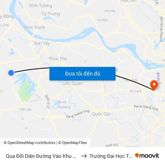 Qua Đối Diện Đường Vào Khu Du Lịch Khoang Sanh, Suối Tiên 50m, Đt87 to Trường Đại Học Tài Nguyên Và Môi Trường map