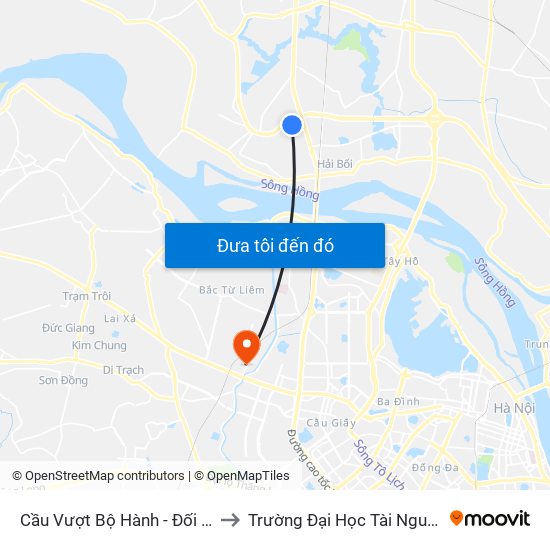 Cầu Vượt Bộ Hành - Đối Diện Công Ty Sato to Trường Đại Học Tài Nguyên Và Môi Trường map