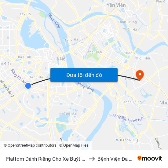 Flatfom Dành Riêng Cho Xe Buýt Trước Nhà 45 Đường Láng to Bệnh Viện Đa Khoa Gia Lâm map