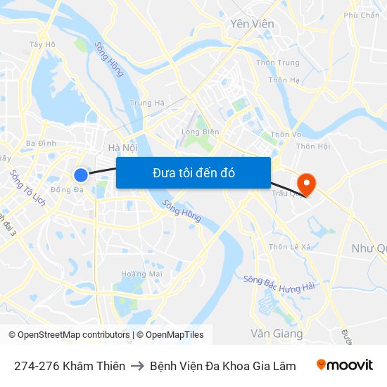 274-276 Khâm Thiên to Bệnh Viện Đa Khoa Gia Lâm map