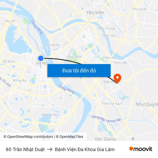 80 Trần Nhật Duật to Bệnh Viện Đa Khoa Gia Lâm map