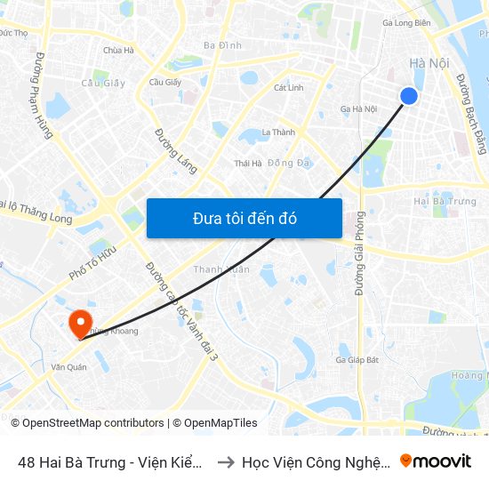 48 Hai Bà Trưng - Viện Kiểm Nghiệm Thuốc Trung Ương to Học Viện Công Nghệ Bưu Chính Viễn Thông map