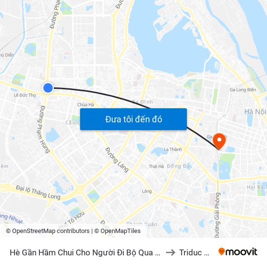2b Phạm Văn Đồng to Triduc General Hospital map