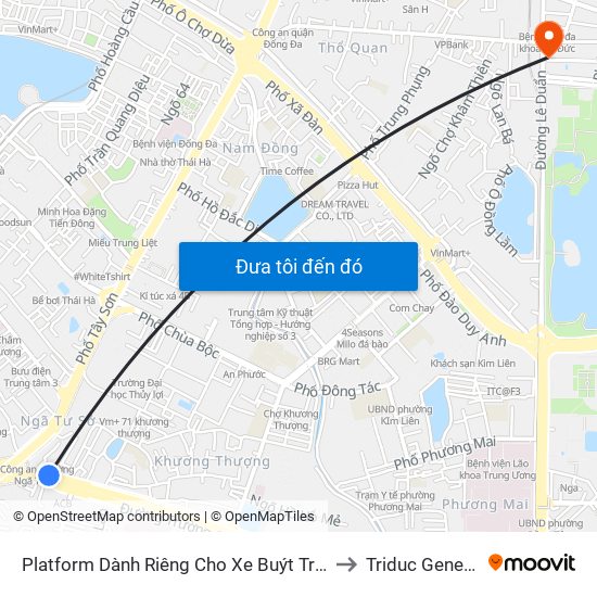 Platform Dành Riêng Cho Xe Buýt Trước Nhà 604 Trường Chinh to Triduc General Hospital map