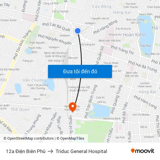 12a Điện Biên Phủ to Triduc General Hospital map