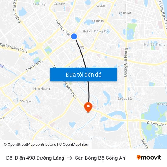 Đối Diện 498 Đường Láng to Sân Bóng Bộ Công An map