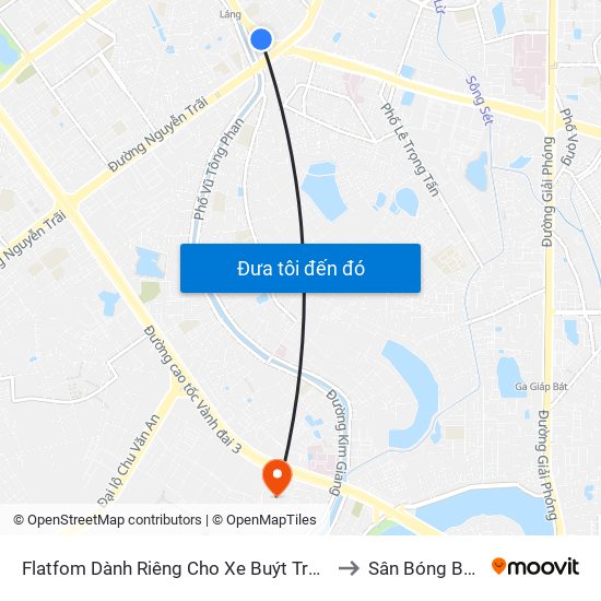 Flatfom Dành Riêng Cho Xe Buýt Trước Nhà 45 Đường Láng to Sân Bóng Bộ Công An map