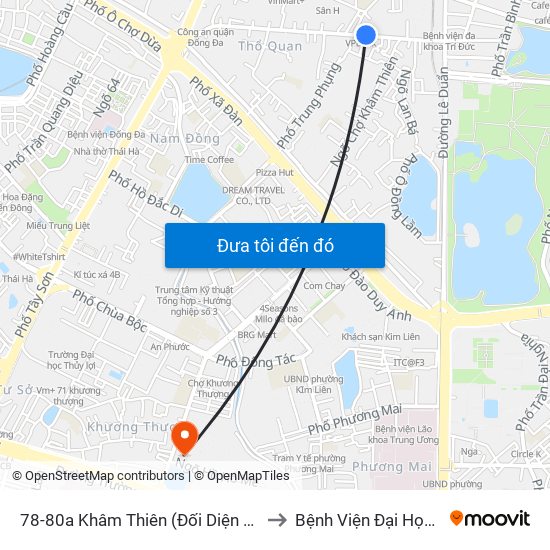 78-80a Khâm Thiên (Đối Diện 71) to Bệnh Viện Đại Học Y map