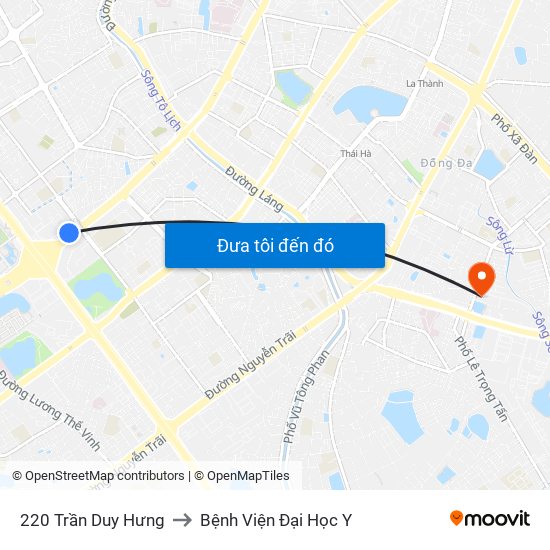 220 Trần Duy Hưng to Bệnh Viện Đại Học Y map