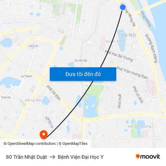 80 Trần Nhật Duật to Bệnh Viện Đại Học Y map