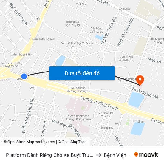 Platform Dành Riêng Cho Xe Buýt Trước Nhà 604 Trường Chinh to Bệnh Viện Đại Học Y map