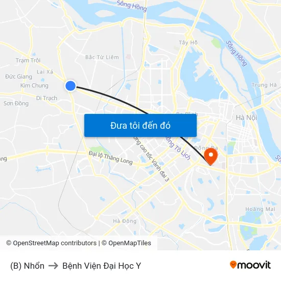 (B) Nhổn to Bệnh Viện Đại Học Y map