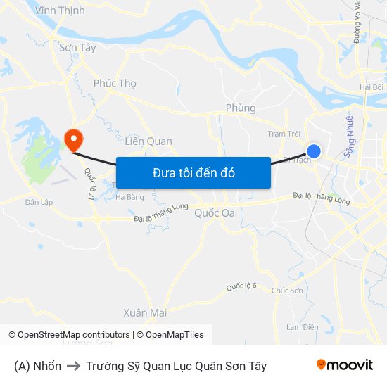 (A) Nhổn to Trường Sỹ Quan Lục Quân Sơn Tây map