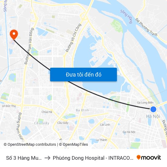Số 3 Hàng Muối to Phùóng Dong Hospital - INTRACOM map